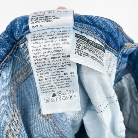 Levi's High Rise Skinny Jeans Distressed Raw Hem Size 27 - Picture 7 of 8